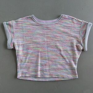 Anthropologie Saturday Sunday Aphra Space Dyed Rainbow Knit Top